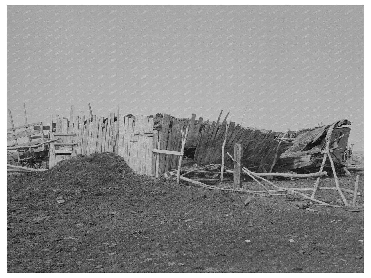 1937 Photo of Storm - Damaged Barn in North Dakota - Available at KNOWOL