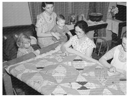 1937 Quilting Party in Alvin Wisconsin - Available at KNOWOL