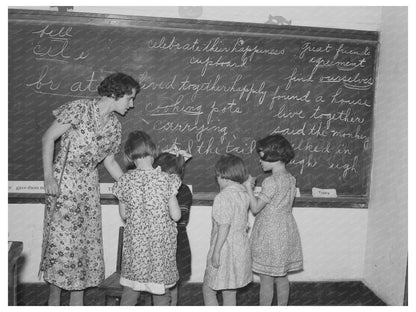 1937 Rural School Classroom in Williams County North Dakota - Available at KNOWOL