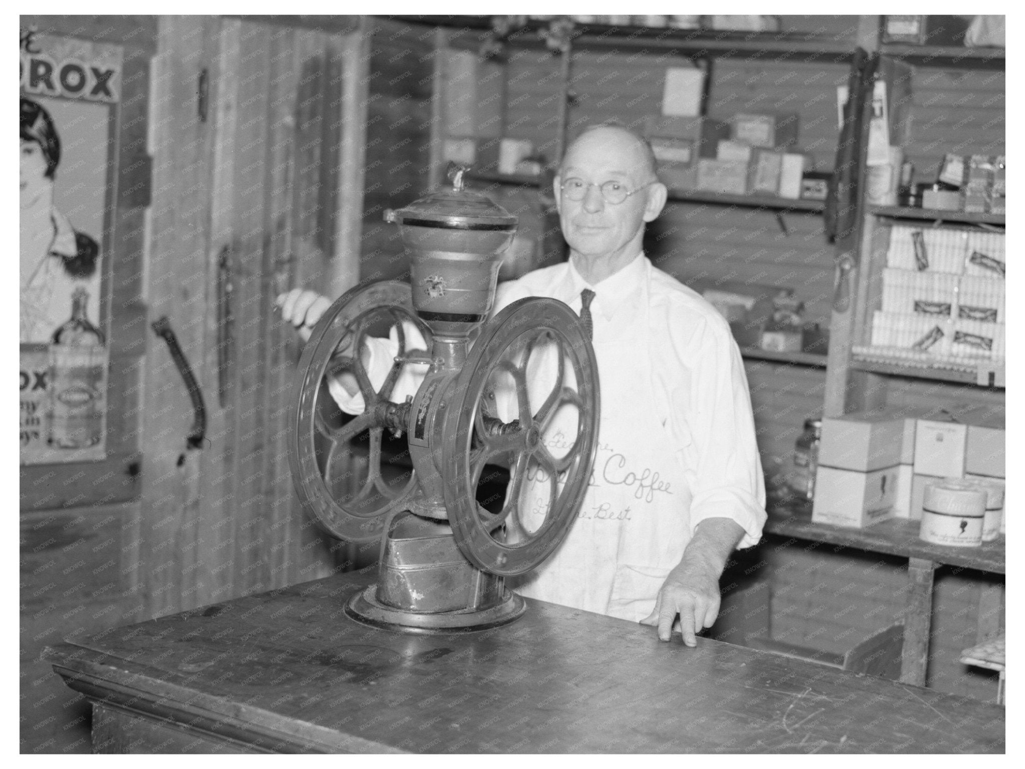 1937 Storekeeper in Iron Mining Town Winton Minnesota - Available at KNOWOL