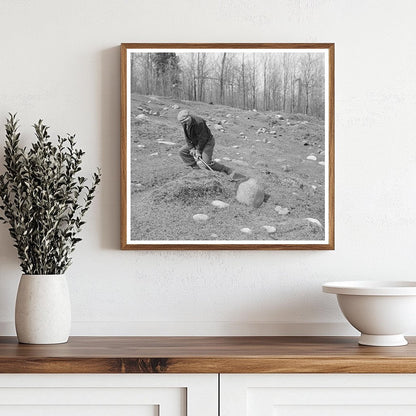 1937 Vintage Image of Stone Removal in Michigan Agriculture - Available at KNOWOL