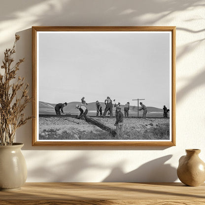 1937 Vintage Image of White Section Gang Near King City CA - Available at KNOWOL