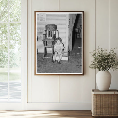 1937 Vintage Photo of Farm Laborers Daughter in Highchair - Available at KNOWOL