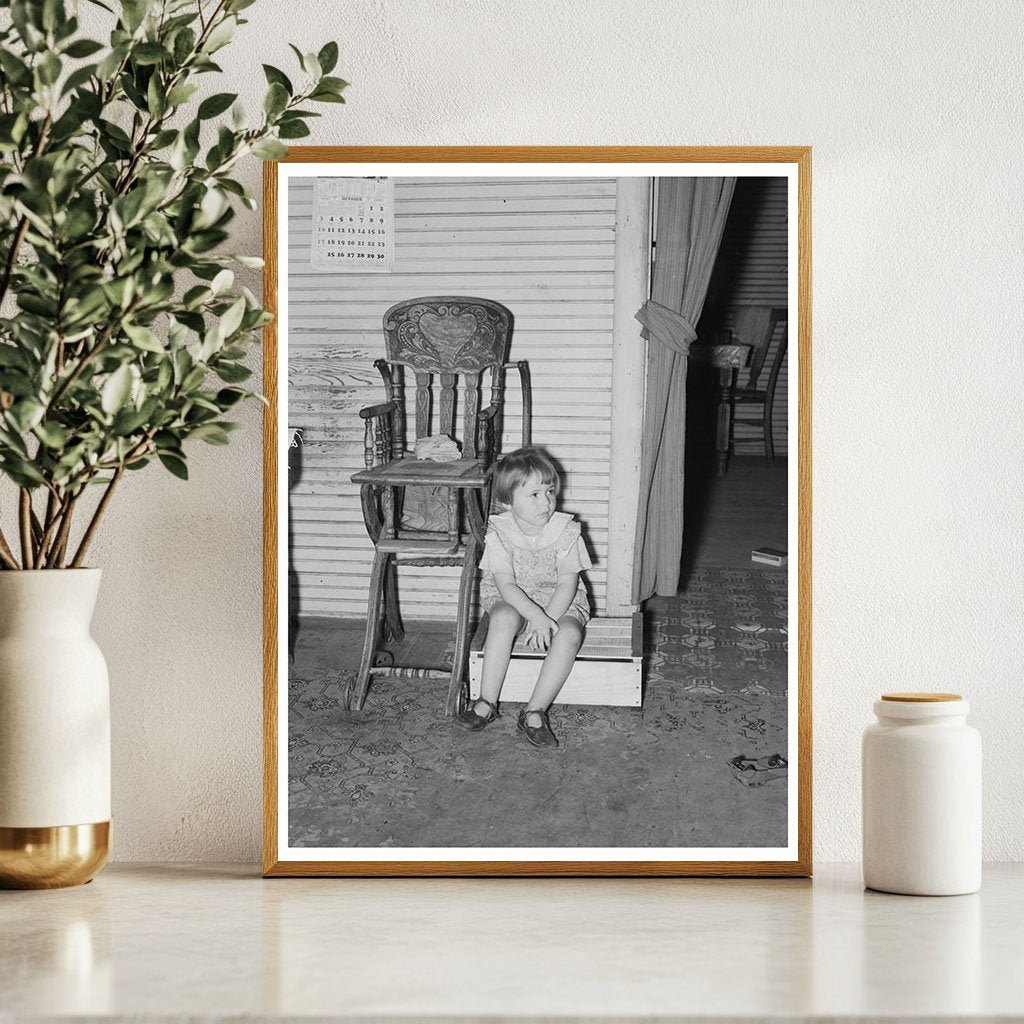 1937 Vintage Photo of Farm Laborers Daughter in Highchair - Available at KNOWOL