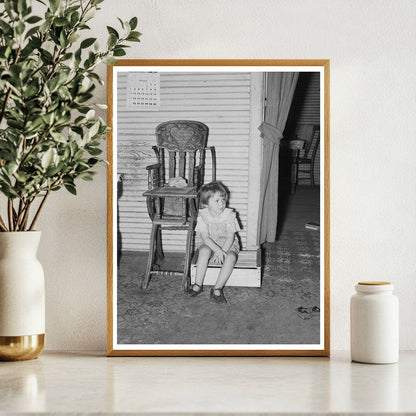 1937 Vintage Photo of Farm Laborers Daughter in Highchair - Available at KNOWOL