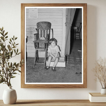 1937 Vintage Photo of Farm Laborers Daughter in Highchair - Available at KNOWOL