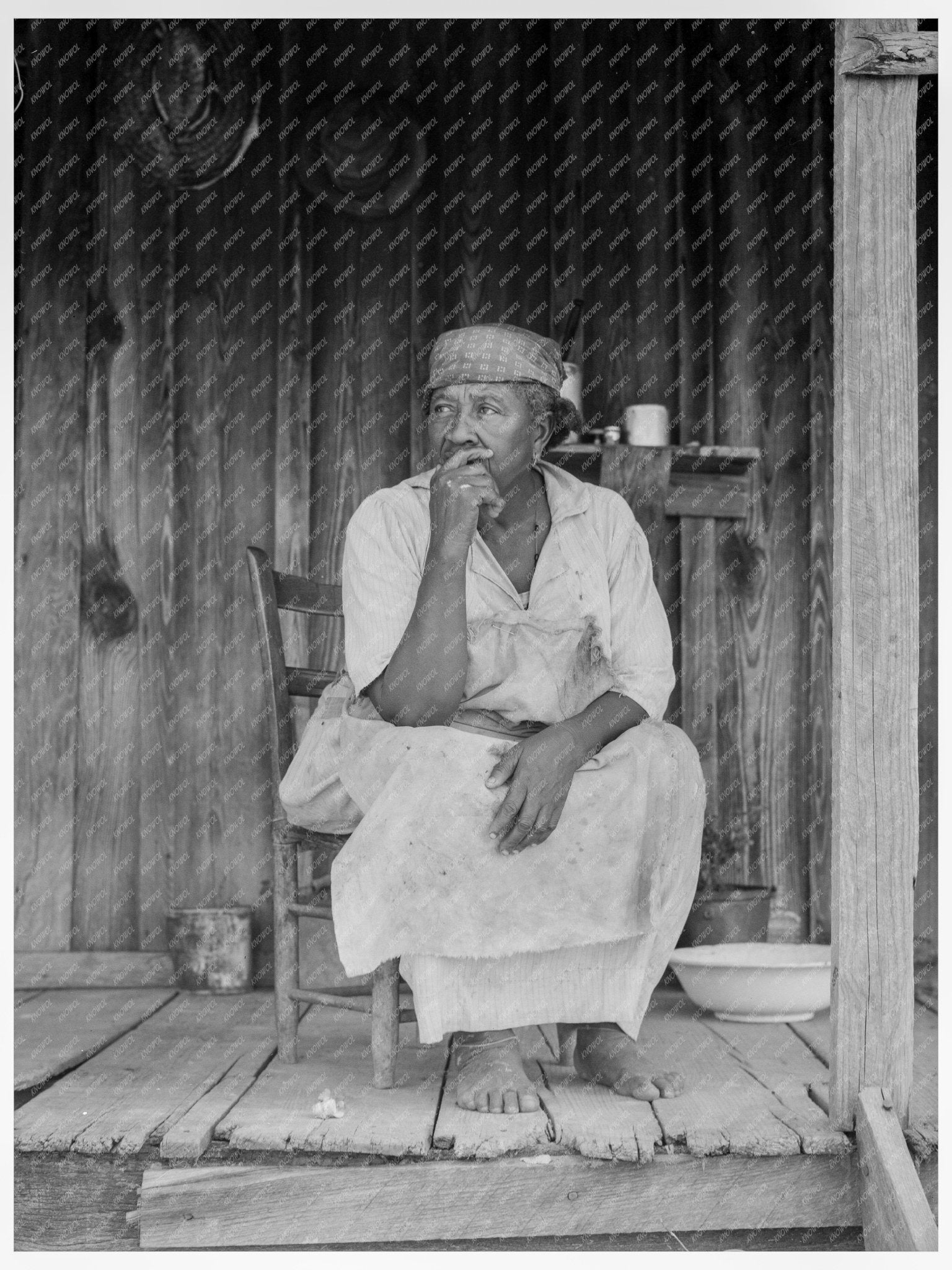 1937 Vintage Photo of Sharecropper Woman in Mississippi - Available at KNOWOL