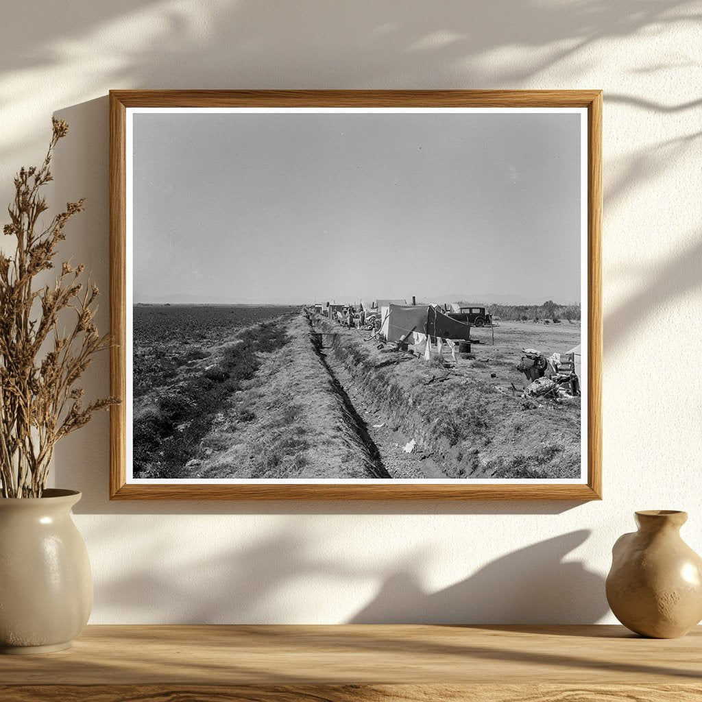 1937 Vintage Photograph of Dust Bowl Squatter Camp California - Available at KNOWOL