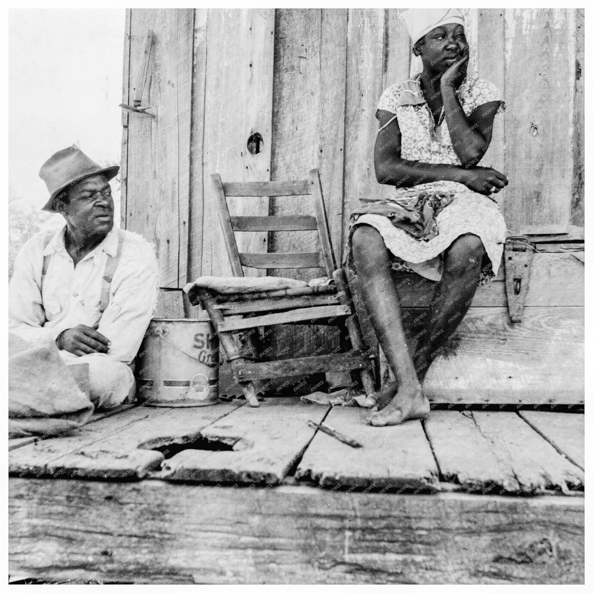 1937 Vintage Photograph of Mississippi Sharecropper Couple - Available at KNOWOL