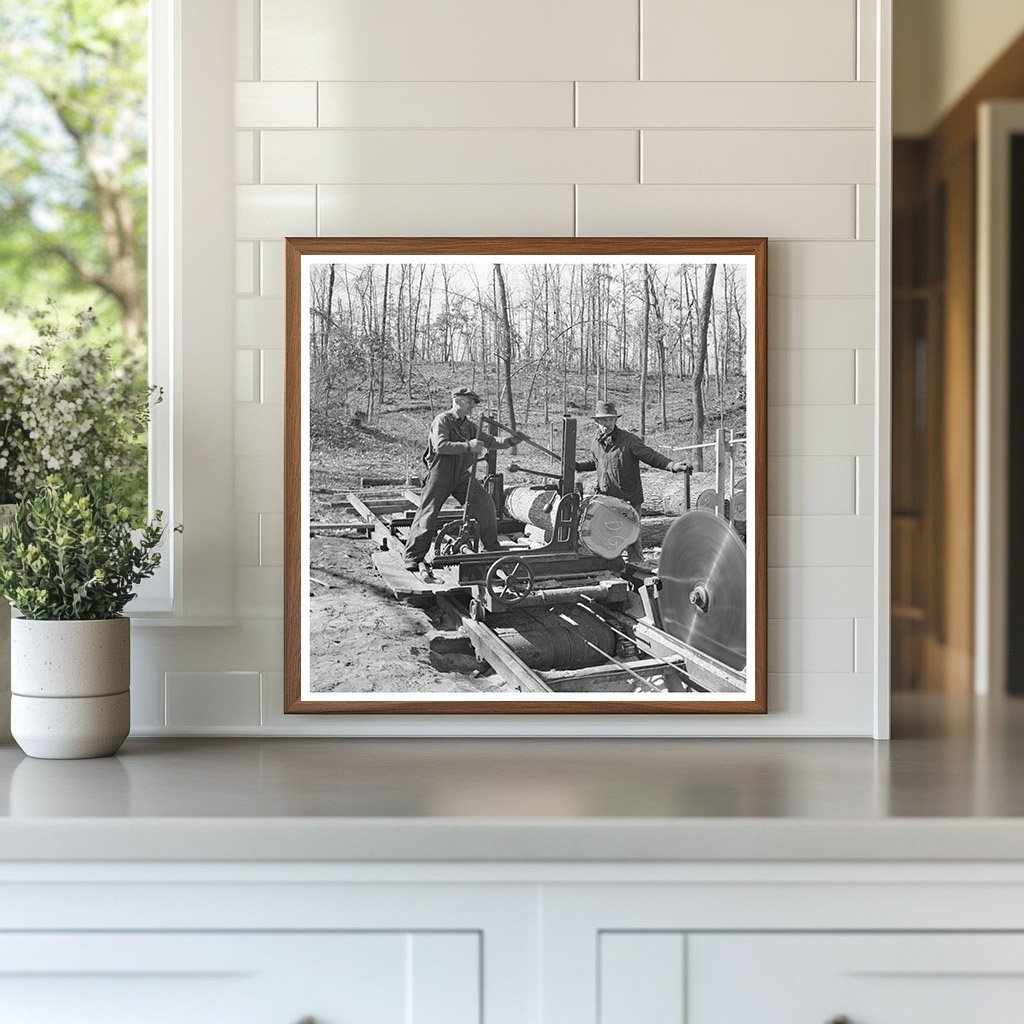 1937 Workers at Country Sawmill in Gallatin County Illinois - Available at KNOWOL