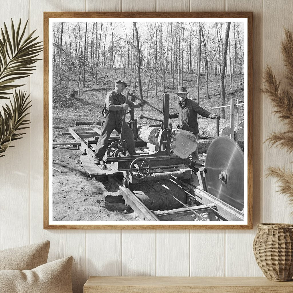 1937 Workers at Country Sawmill in Gallatin County Illinois - Available at KNOWOL