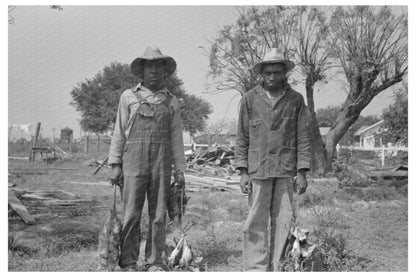 1938 Cajun Laborers with Harvested Possum and Birds - Available at KNOWOL