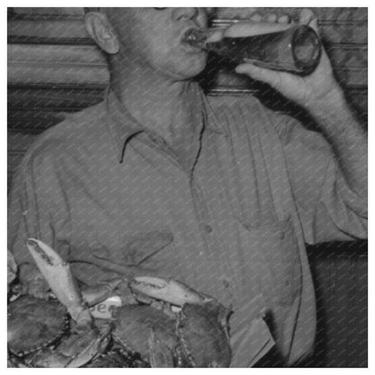 1938 Crab Boil in Raceland Louisiana Culinary Tradition Image - Available at KNOWOL