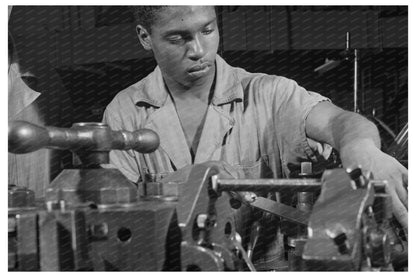 1938 Diverse Young Workers at NYA Machine Shop Training - Available at KNOWOL