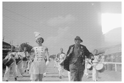 1938 Drum Majorette Parade Scene in Donaldsonville Louisiana - Available at KNOWOL