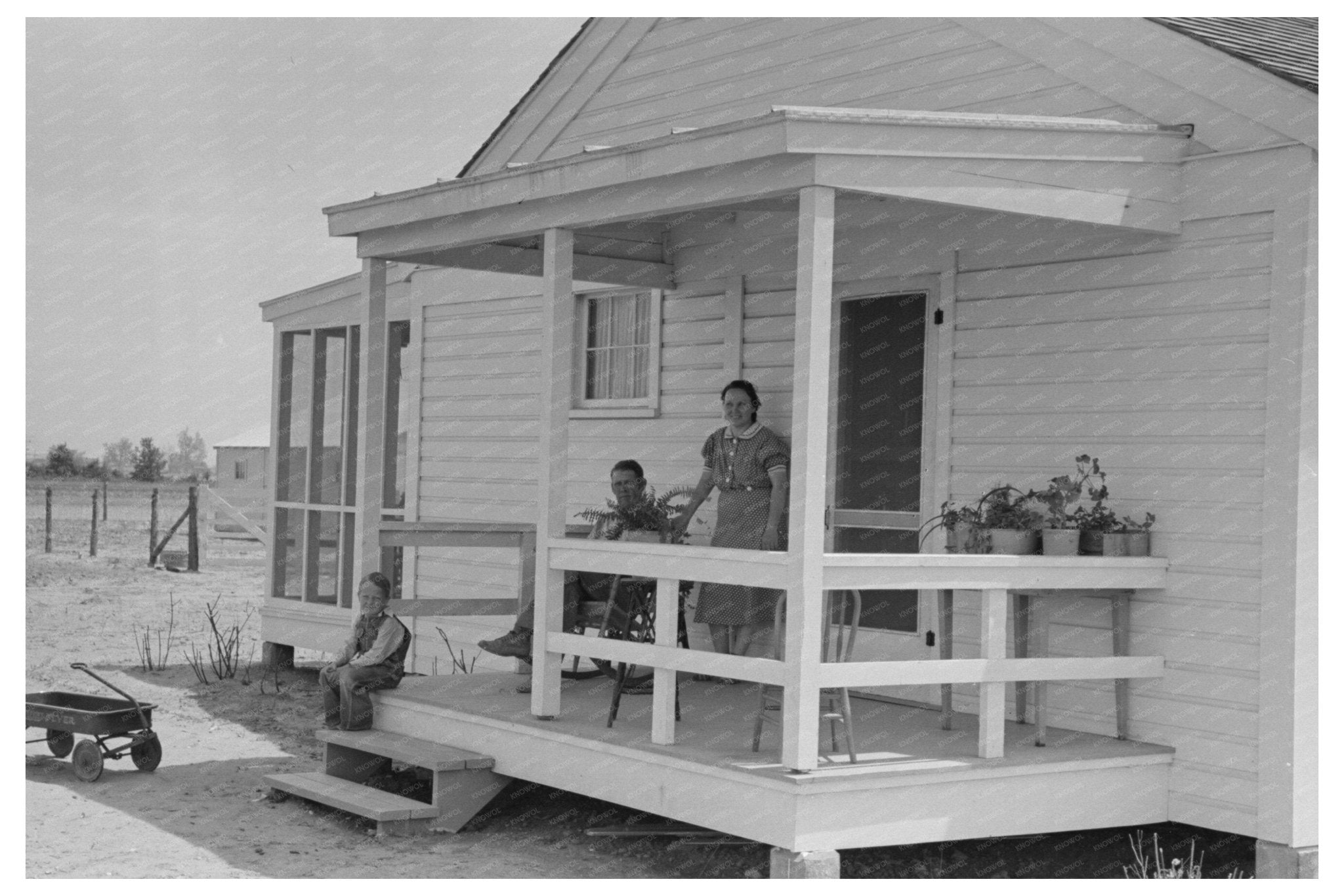 1938 Family on Porch in New Madrid County Missouri - Available at KNOWOL