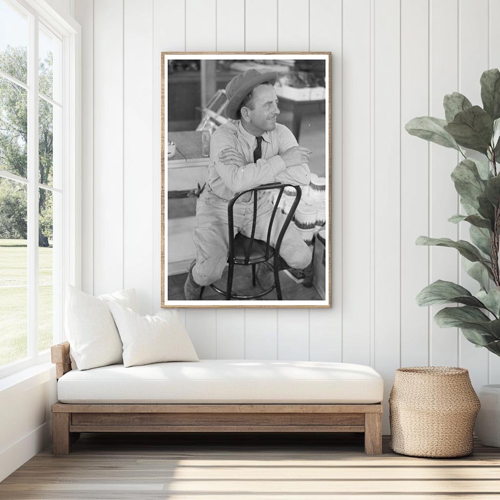 1938 Farmer Inside Store Lake Dick Arkansas Vintage Photo - Available at KNOWOL