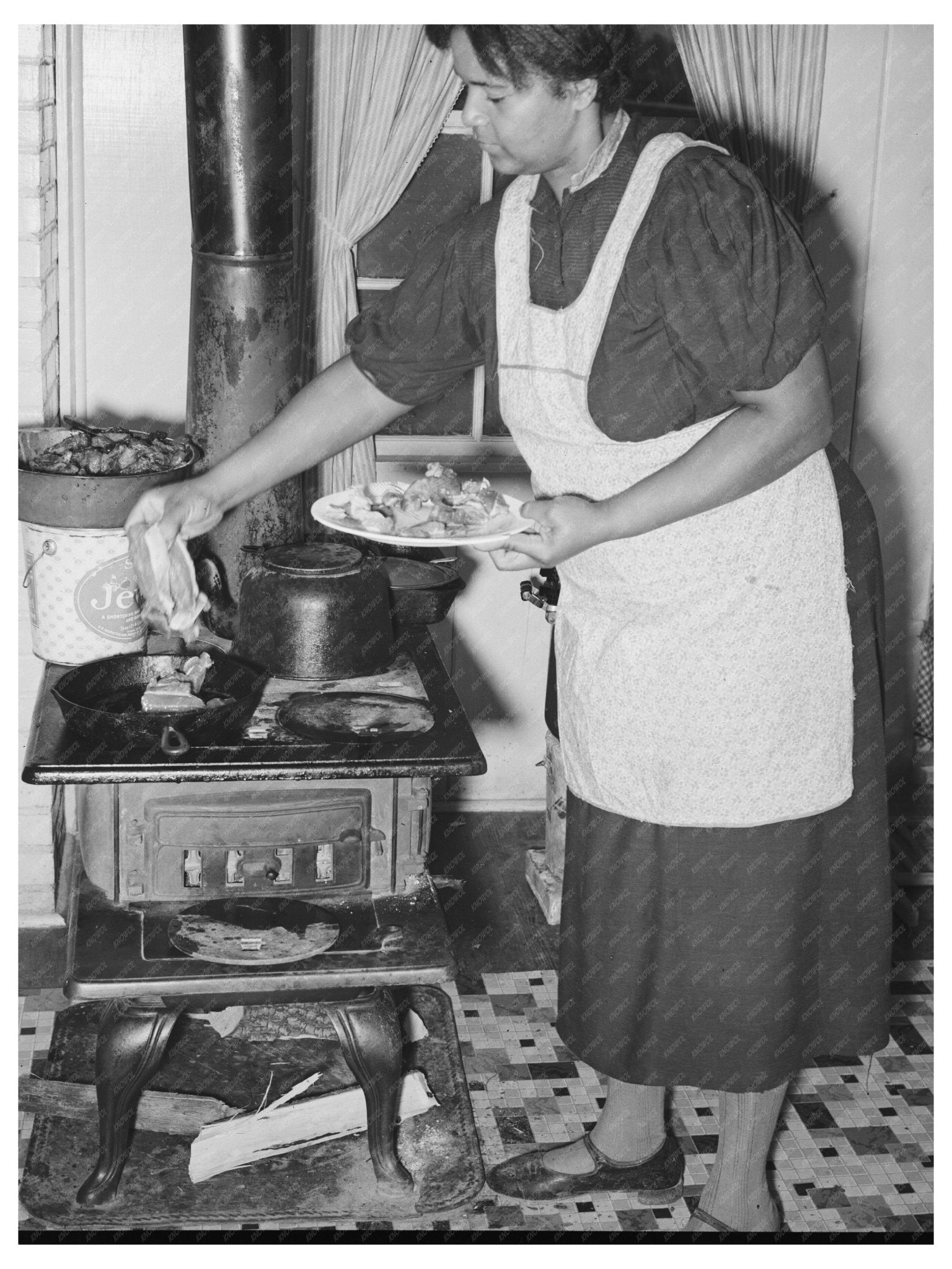 1938 Farmers Wife Canning Meat in Arkansas Rural Life - Available at KNOWOL