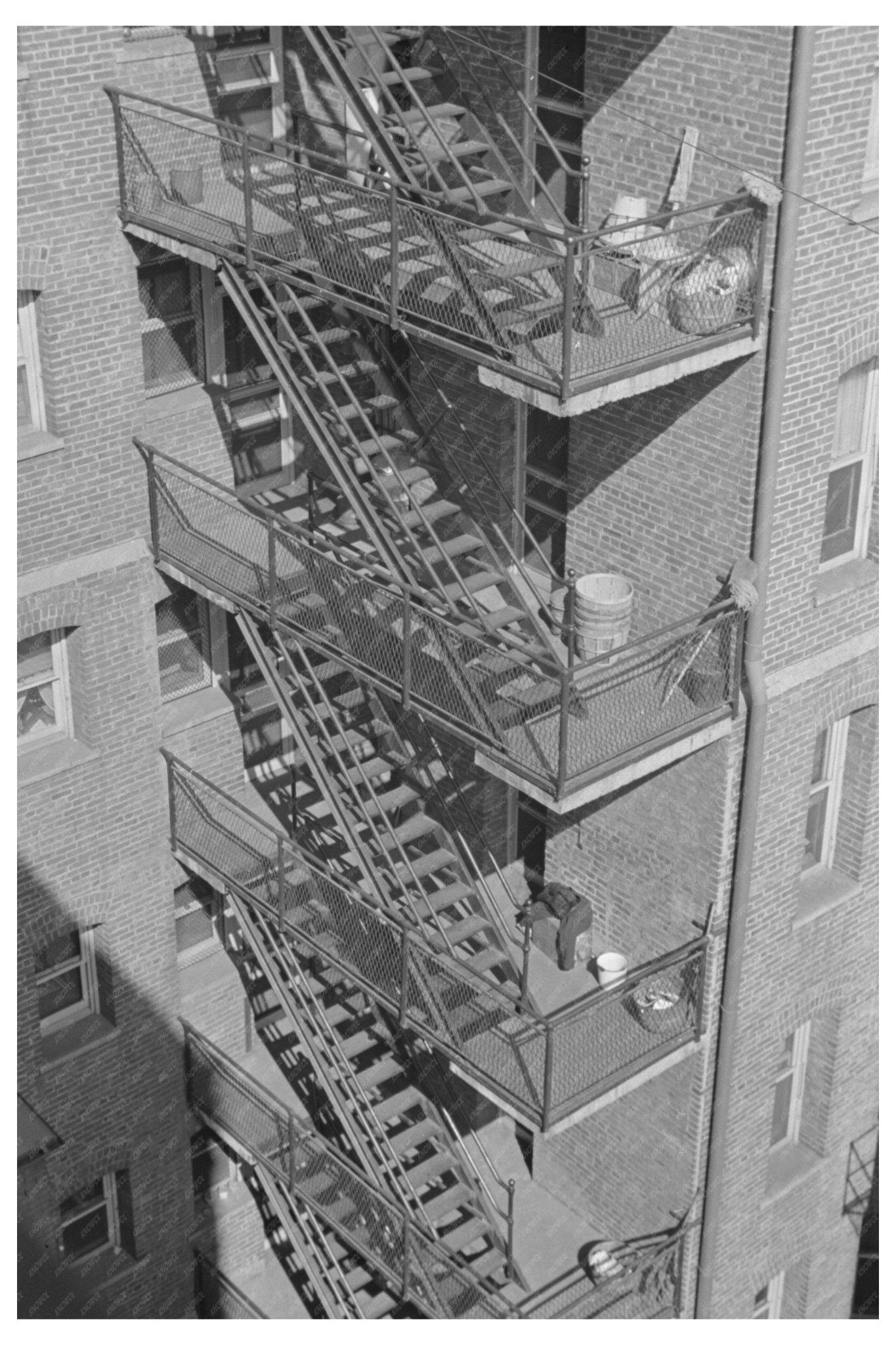 1938 Image of Rear Stairs in Washington D.C. Apartment - Available at KNOWOL