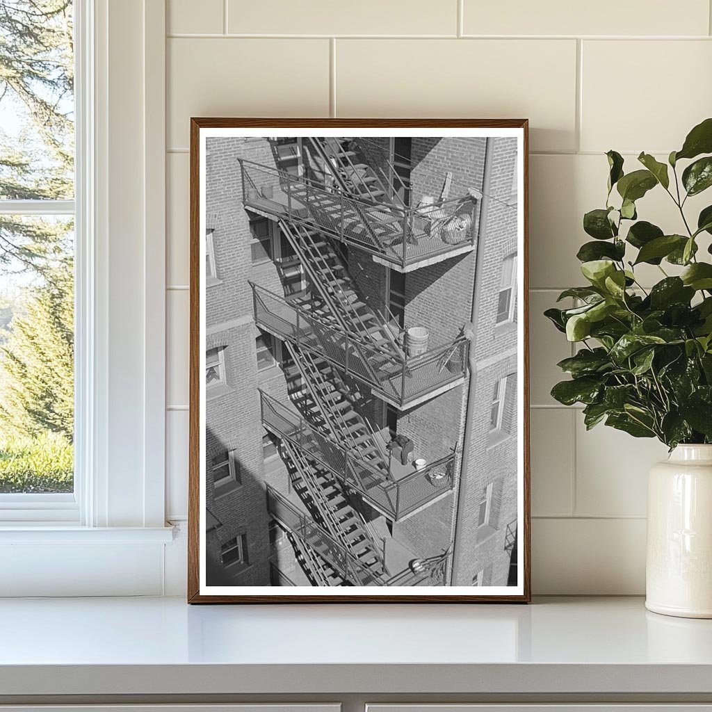 1938 Image of Rear Stairs in Washington D.C. Apartment - Available at KNOWOL