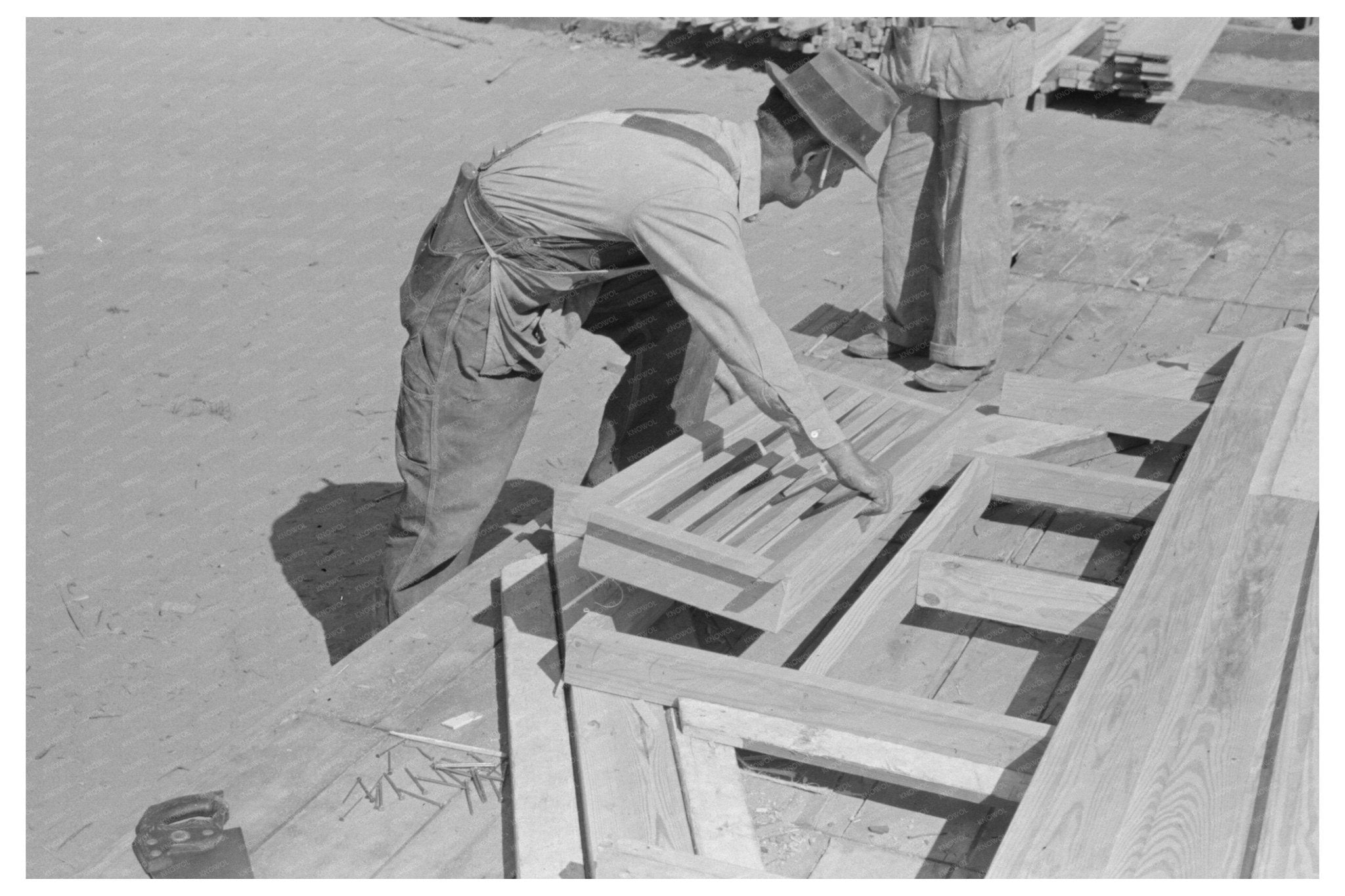 1938 Installation of a Louver in New Madrid County Missouri - Available at KNOWOL