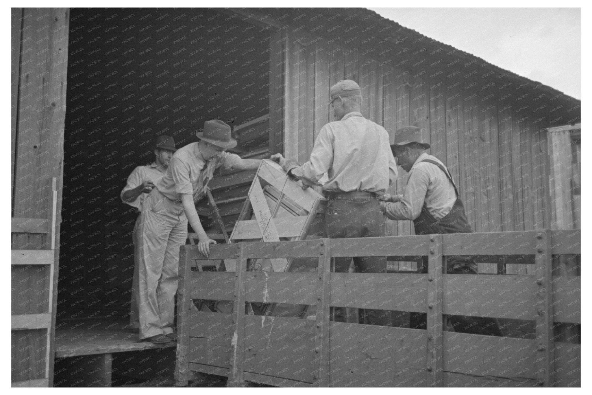 1938 Loading Scene of Furniture in New Madrid County Missouri - Available at KNOWOL