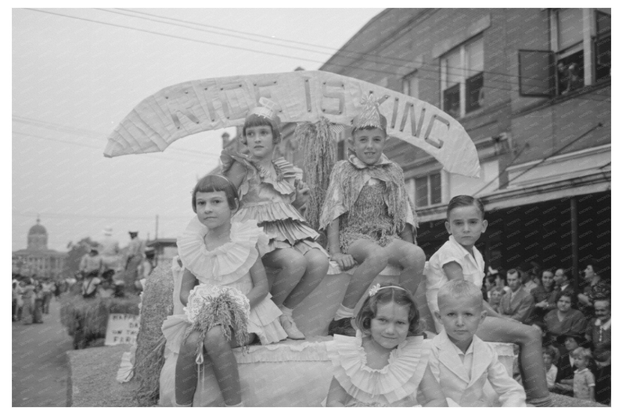 1938 National Rice Festival Float Parade in Crowley Louisiana - Available at KNOWOL