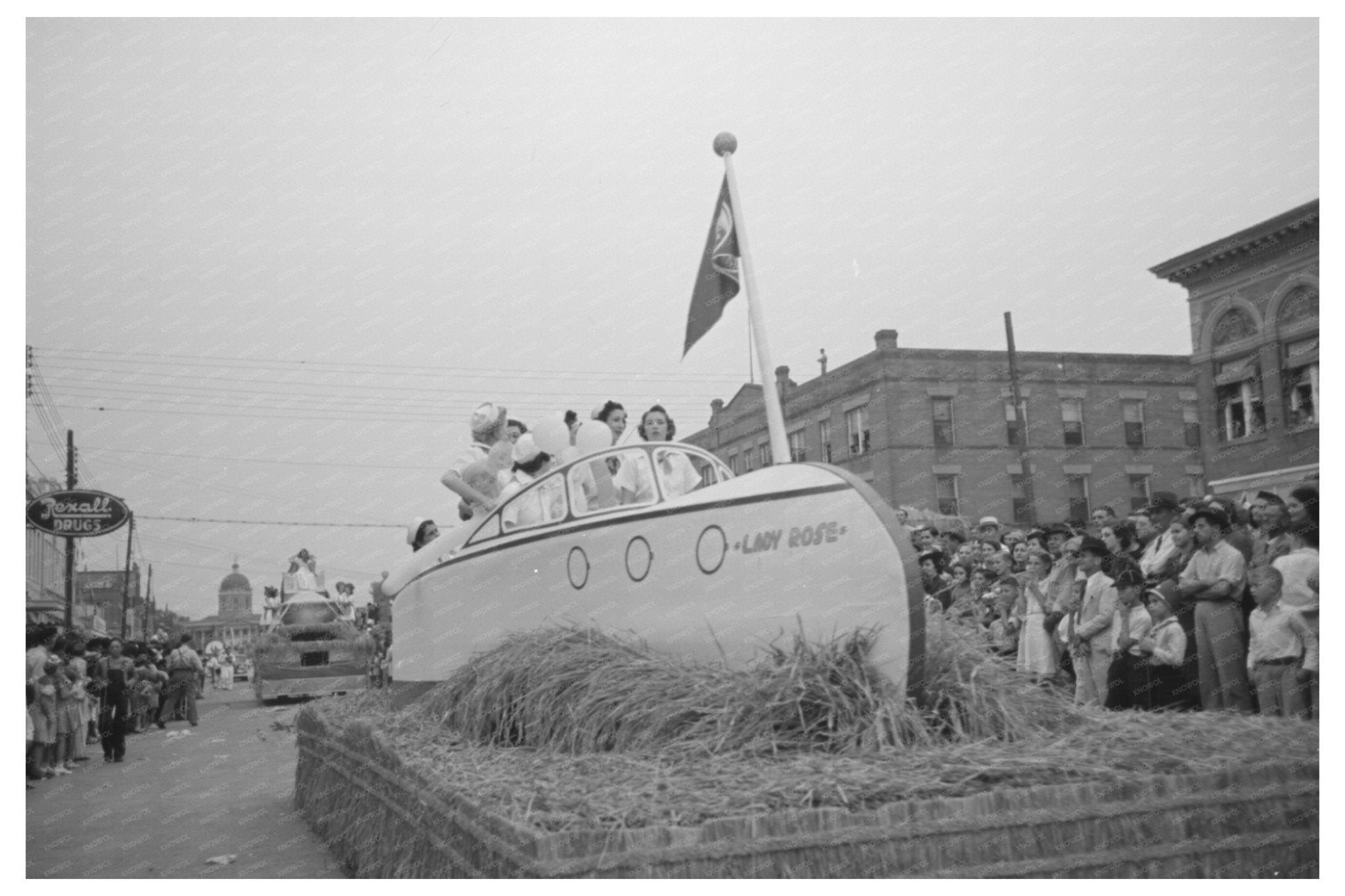 1938 National Rice Festival Float Vintage Photograph - Available at KNOWOL