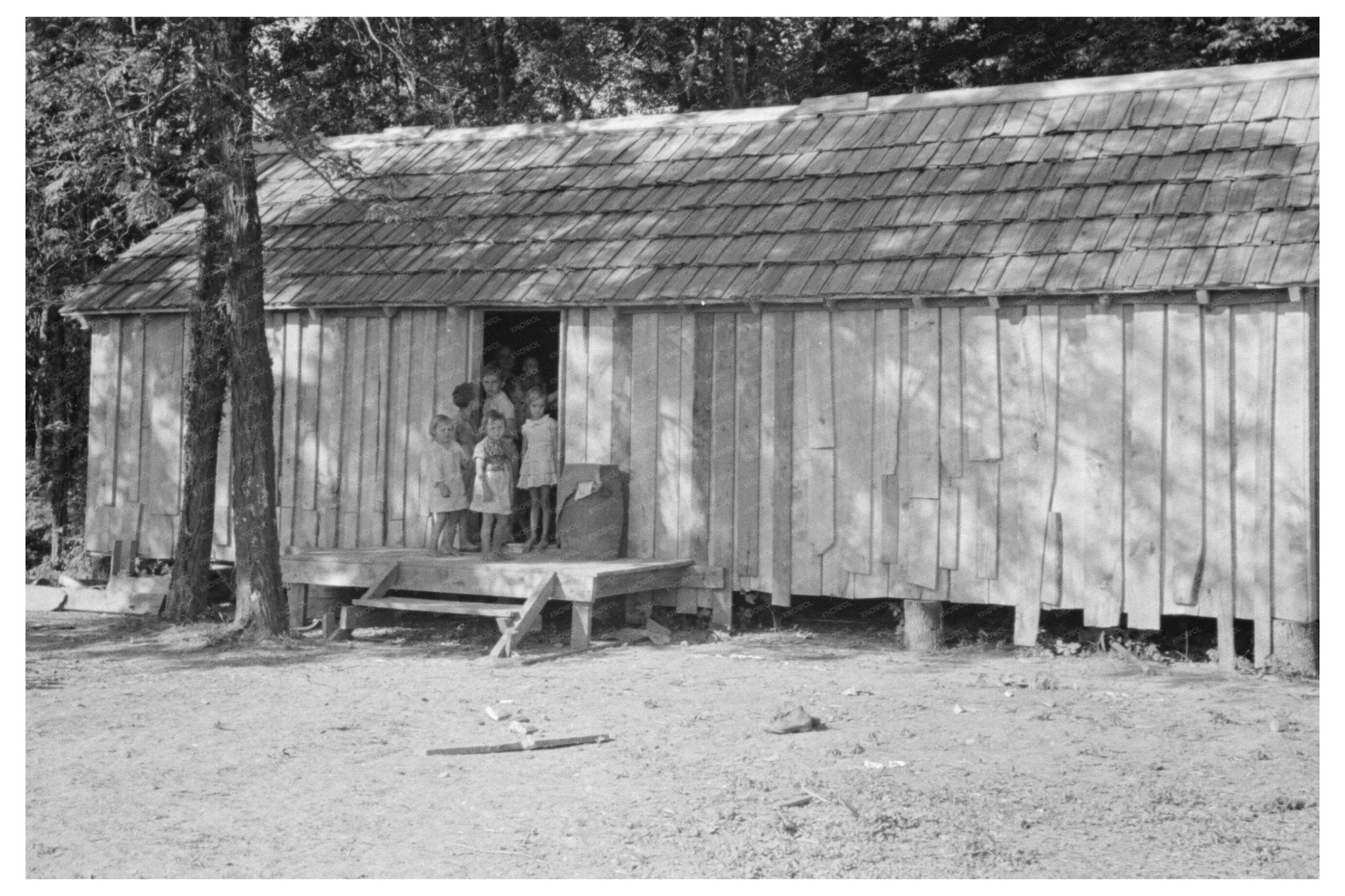 1938 Photo of Windowless House for Sharecropper Farmers - Available at KNOWOL