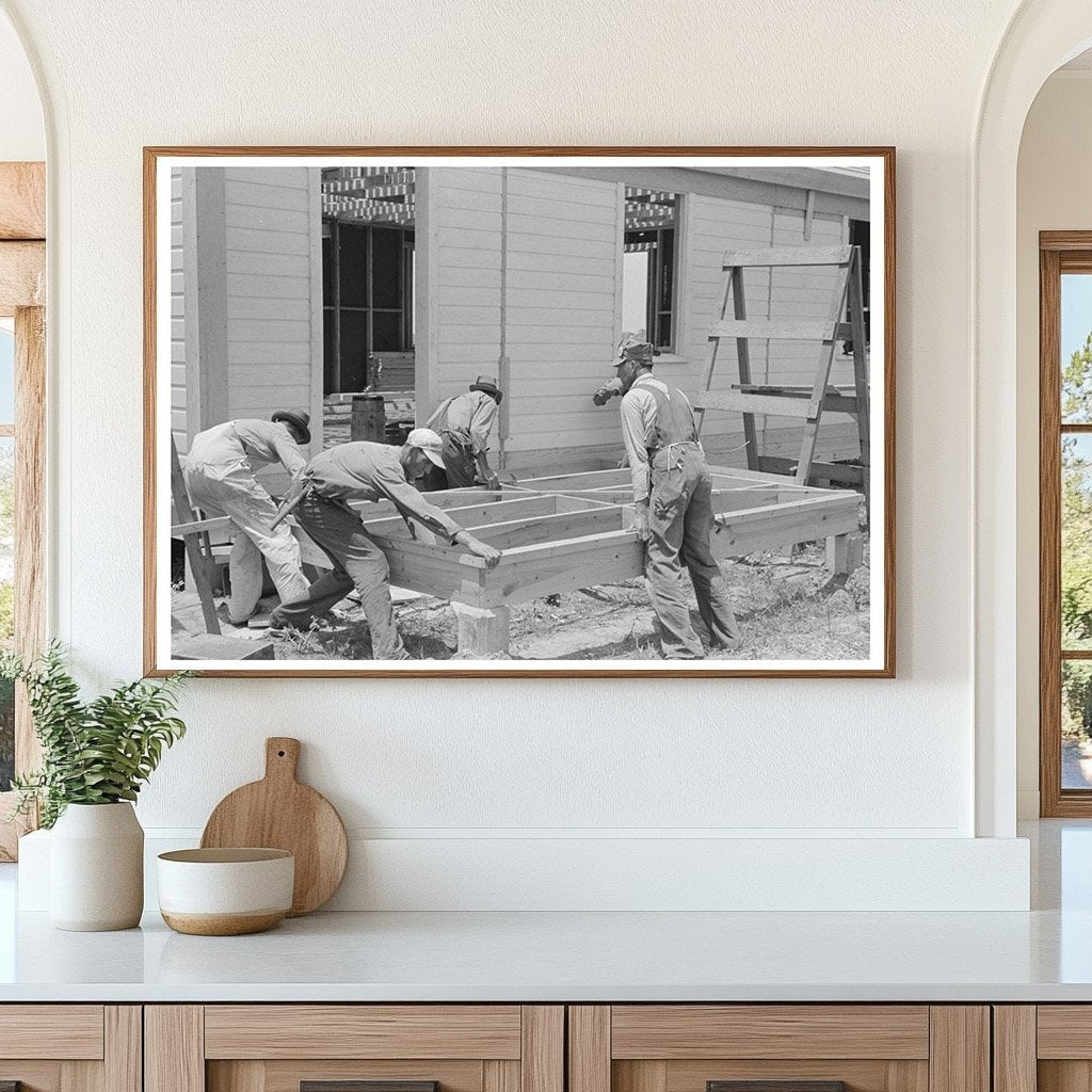 1938 Porch Floor Construction Crew in Southeast Missouri - Available at KNOWOL