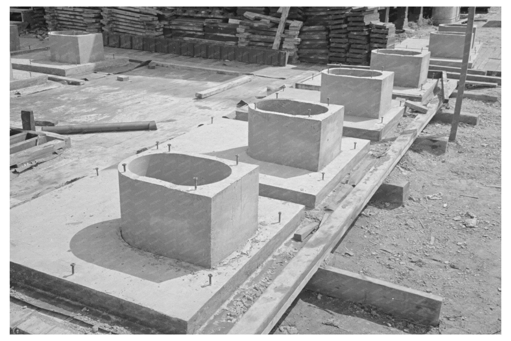 1938 Precast Base for Sanitary Privy in Missouri - Available at KNOWOL