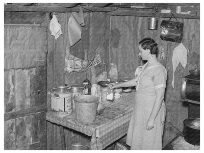 1938 Sharecropper Kitchen Interior New Madrid County Missouri - Available at KNOWOL