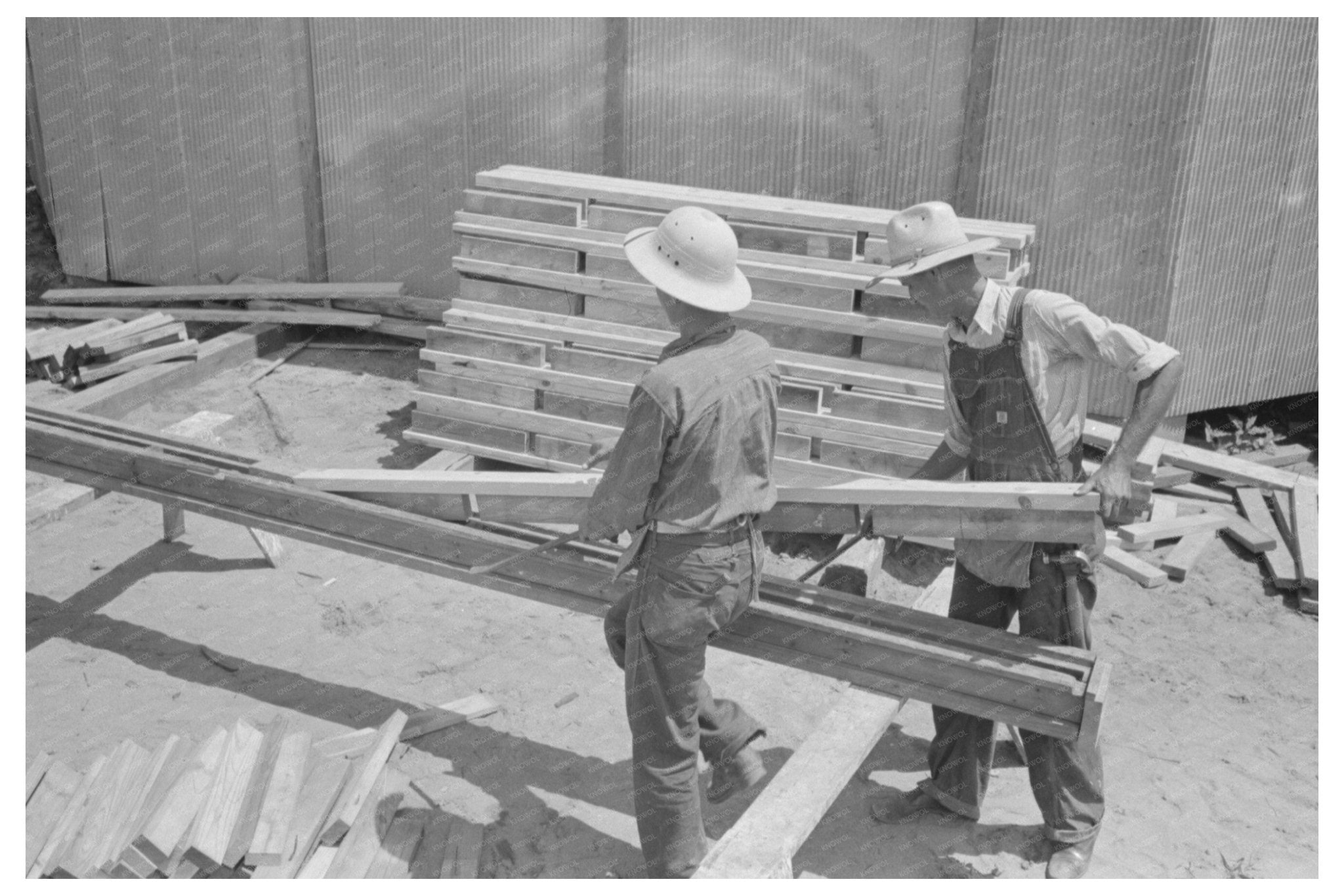 1938 Southeast Missouri Farms Nailers Construction Image - Available at KNOWOL