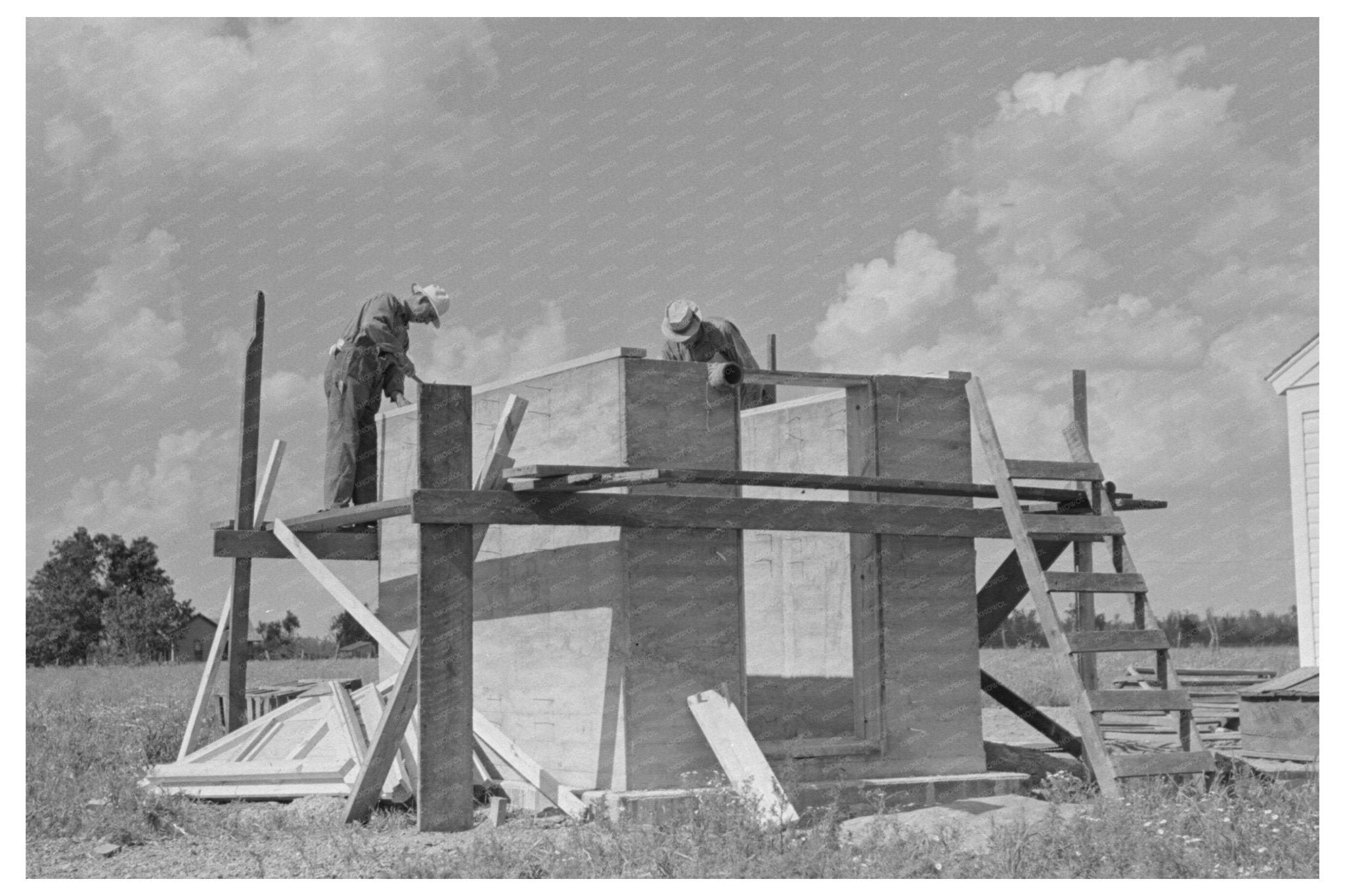 1938 Southeast Missouri Farms Project Concrete Wall Process - Available at KNOWOL