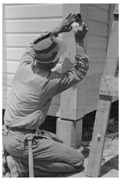 1938 Southeast Missouri Farms Project House Construction Image - Available at KNOWOL