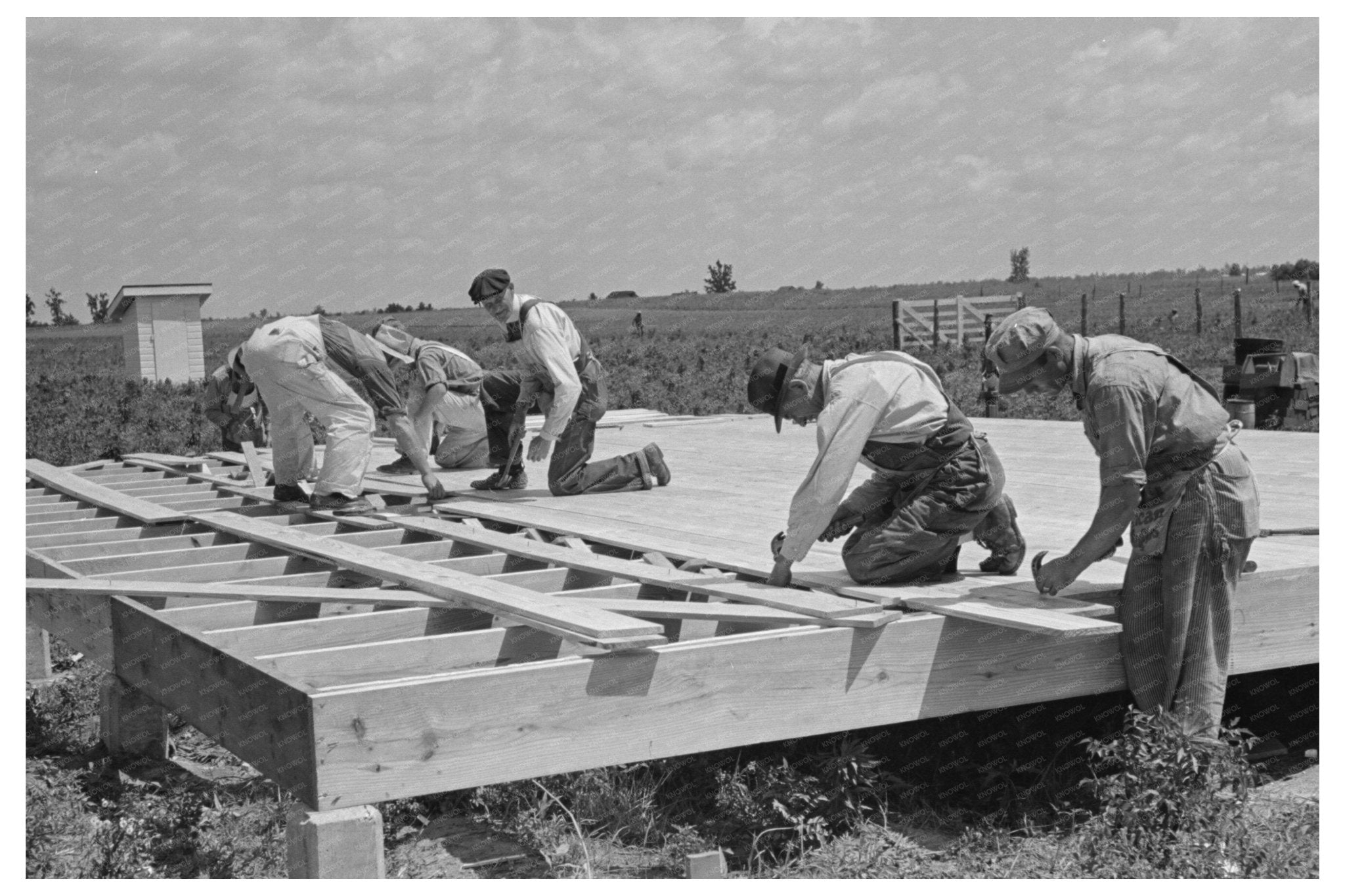 1938 Subfloor Construction at Southeast Missouri Farms - Available at KNOWOL