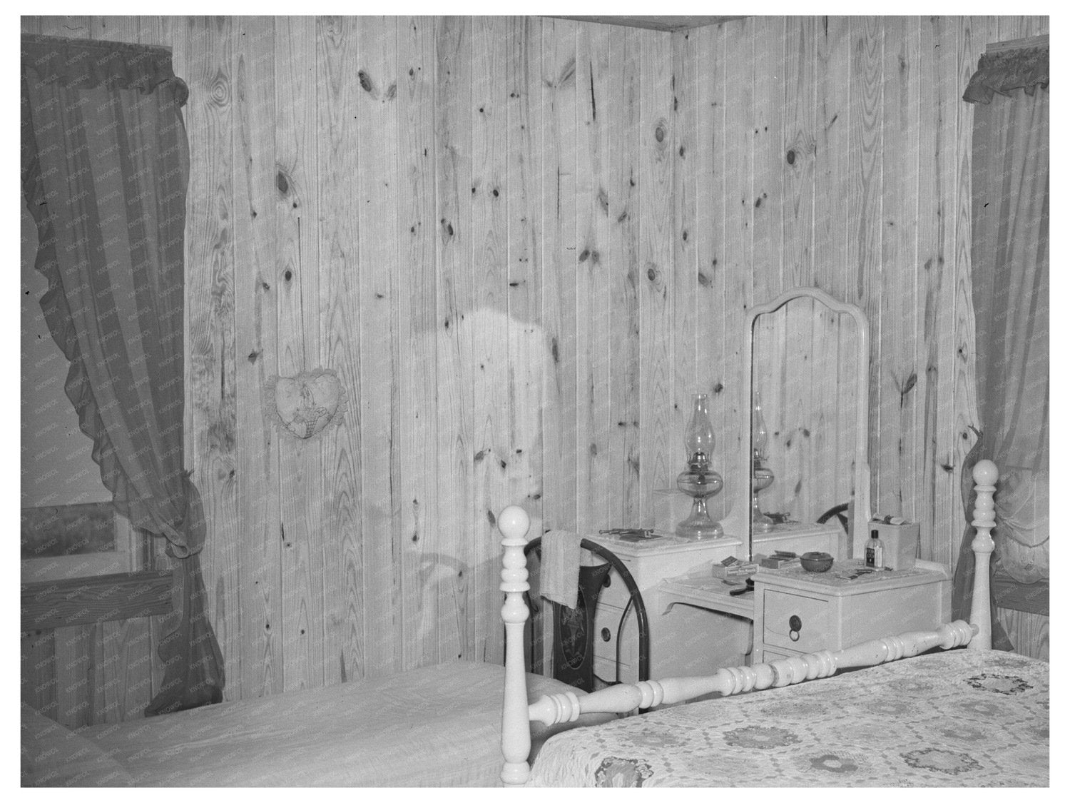 1938 Vintage Bedroom Corner in New Madrid County Missouri - Available at KNOWOL