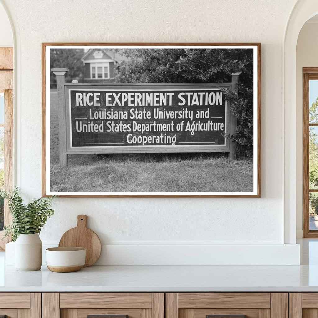 1938 Vintage Experiment Station Sign Crowley Louisiana - Available at KNOWOL