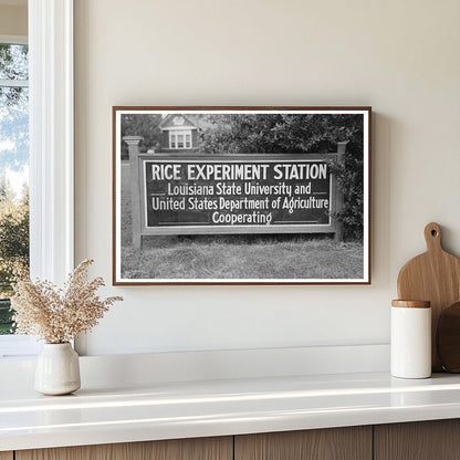 1938 Vintage Experiment Station Sign Crowley Louisiana - Available at KNOWOL