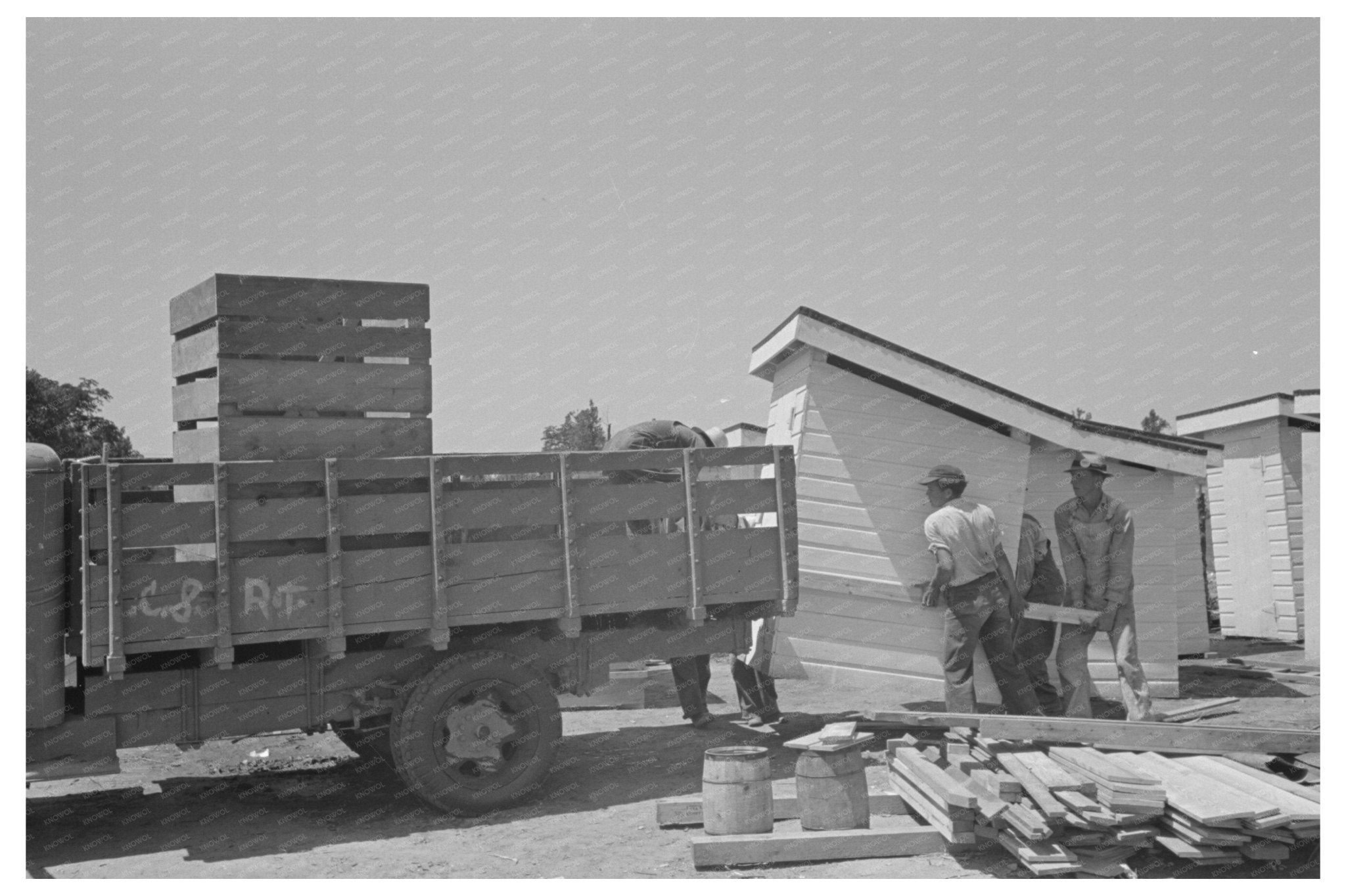 1938 Vintage Farm Unloading Barn Panels in Missouri - Available at KNOWOL