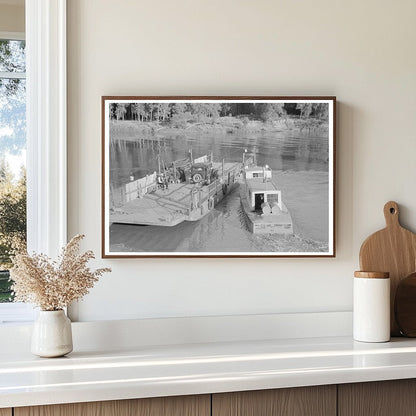 1938 Vintage Ferry Transporting Vehicles and Passengers - Available at KNOWOL