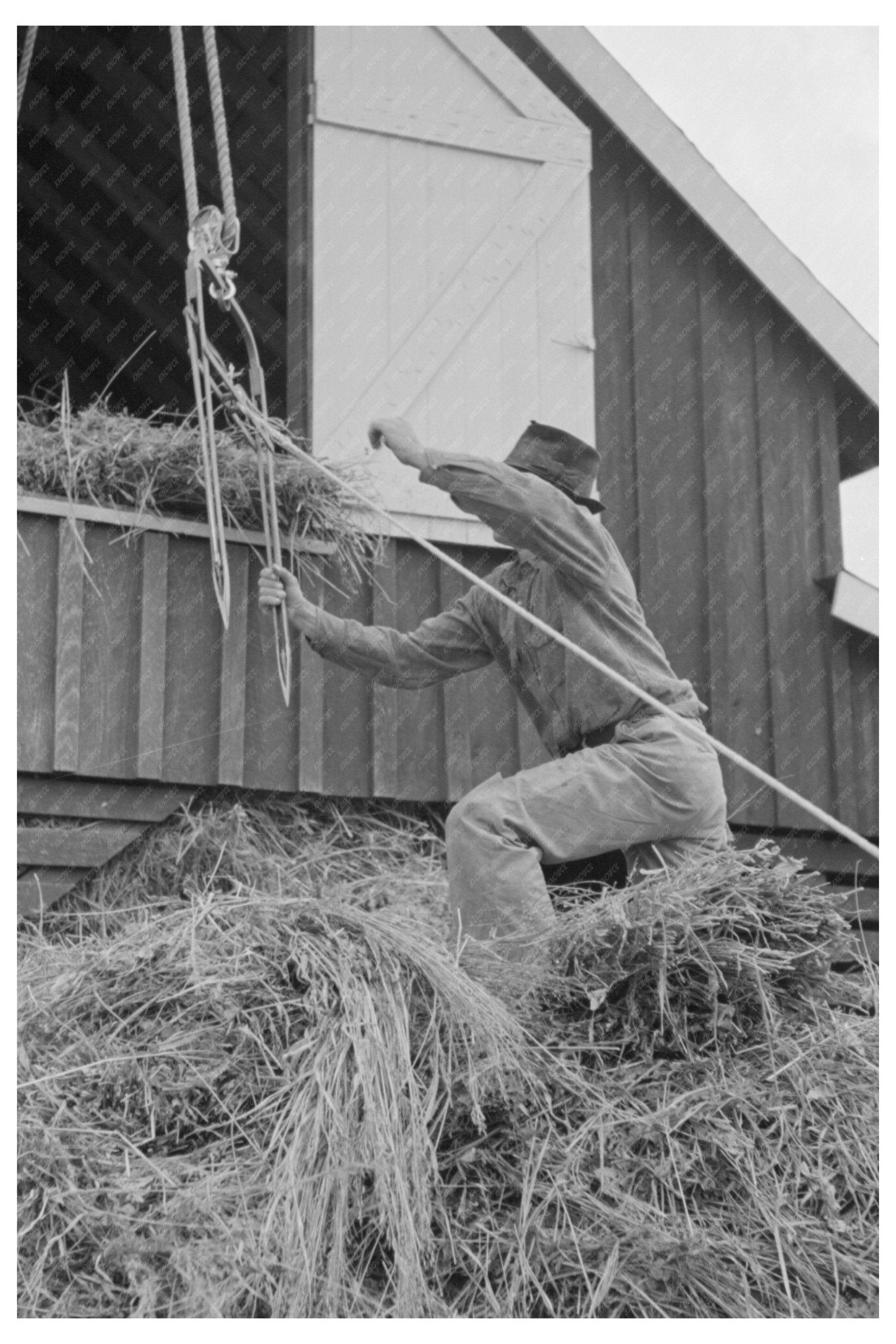 1938 Vintage Hay Hoisting Grab at Lake Dick Project Arkansas - Available at KNOWOL