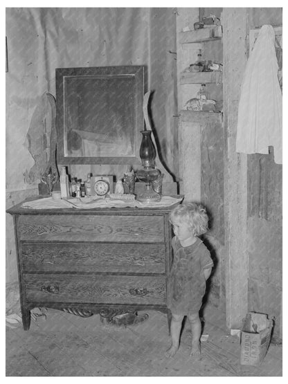 1938 Vintage Image of a Child in Missouri Shack - Available at KNOWOL