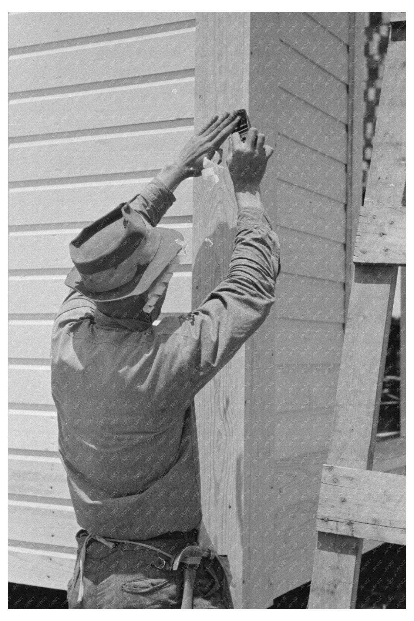 1938 Vintage Image of House Construction in Missouri - Available at KNOWOL