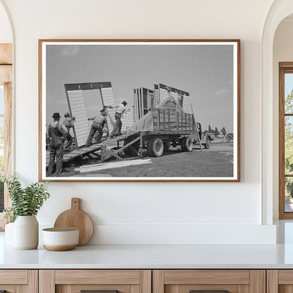 1938 Vintage Image of House Erection Materials Delivery - Available at KNOWOL