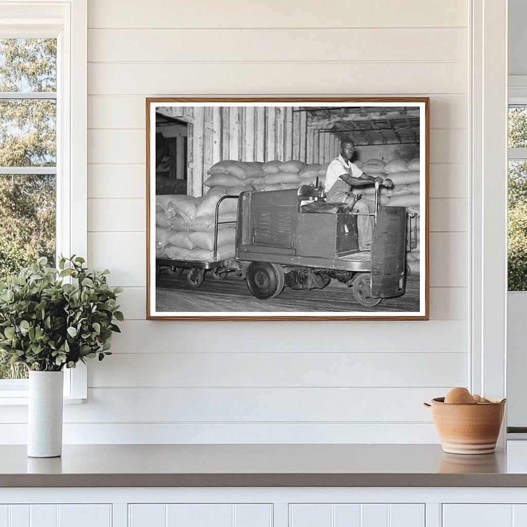 1938 Vintage Moving Truck with Electric Mule in Rice Mill - Available at KNOWOL