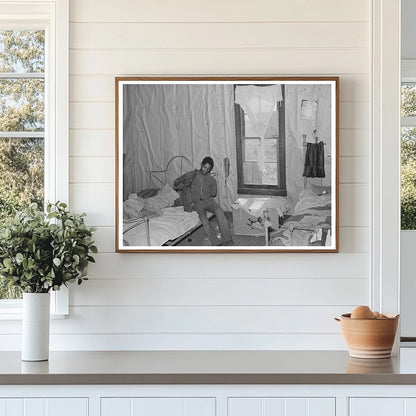 1938 Vintage Photo of Boy in Sharecroppers Bedroom - Available at KNOWOL