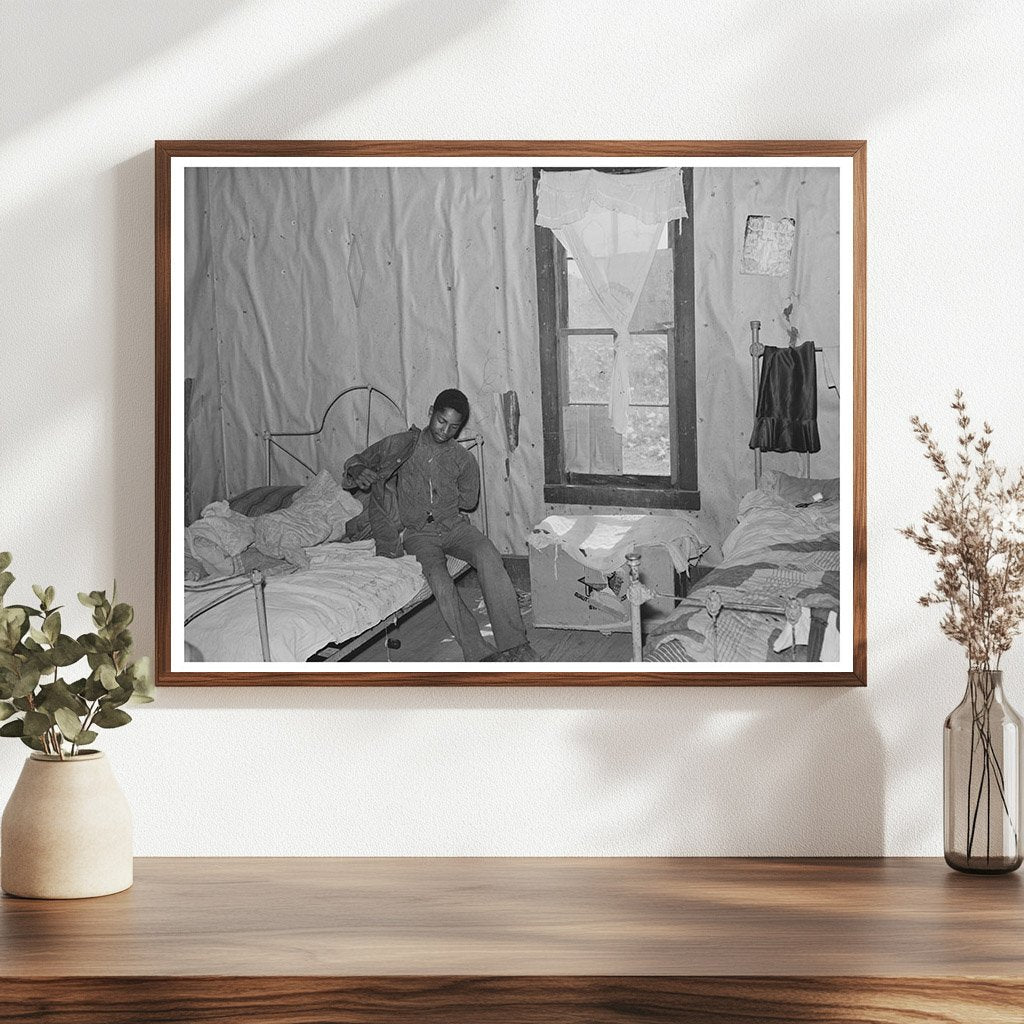 1938 Vintage Photo of Boy in Sharecroppers Bedroom - Available at KNOWOL