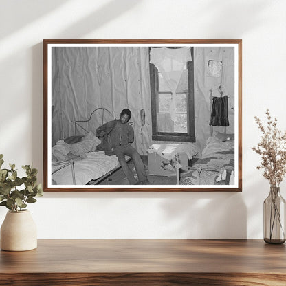 1938 Vintage Photo of Boy in Sharecroppers Bedroom - Available at KNOWOL