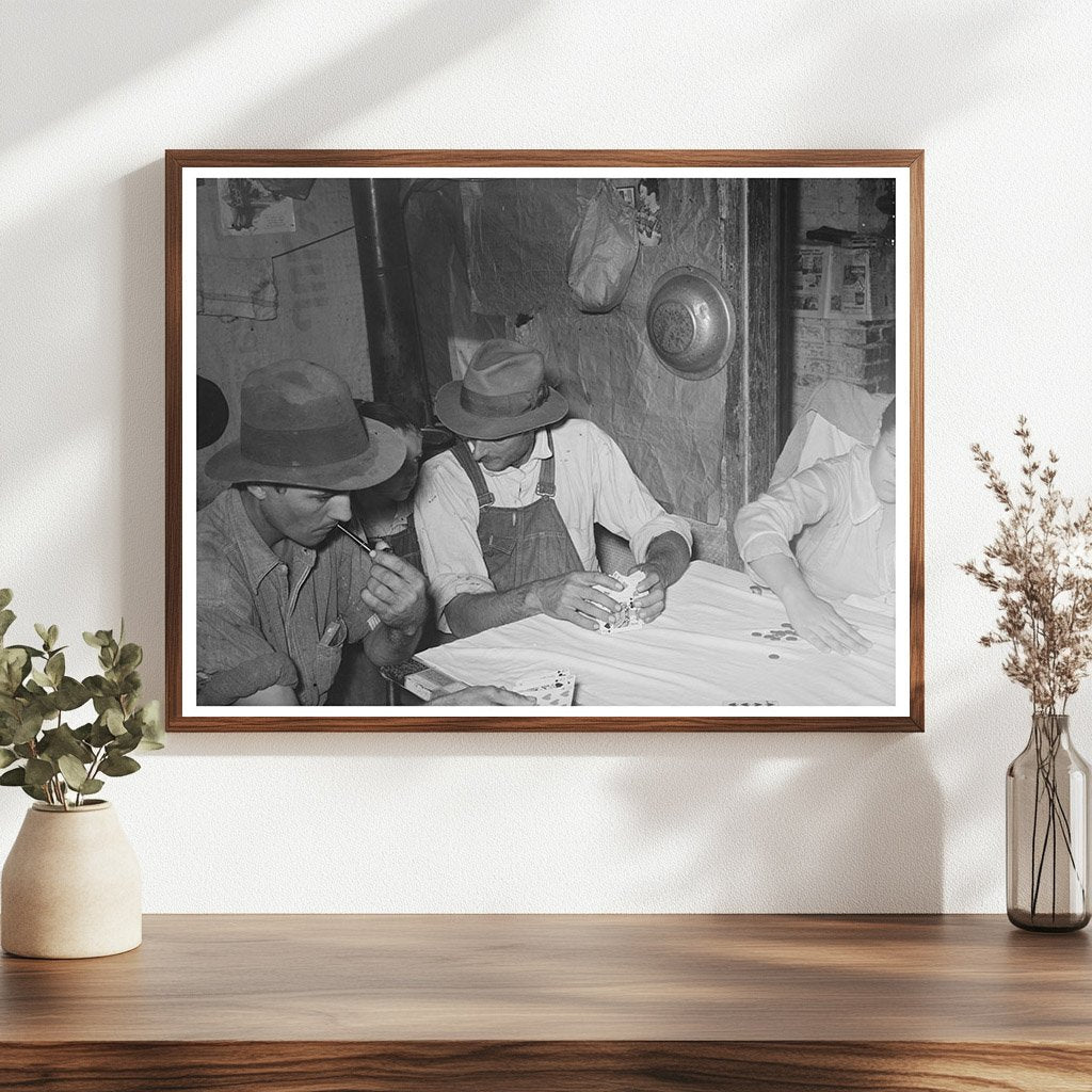 1938 Vintage Photo of Day Laborers Playing Poker in Louisiana - Available at KNOWOL
